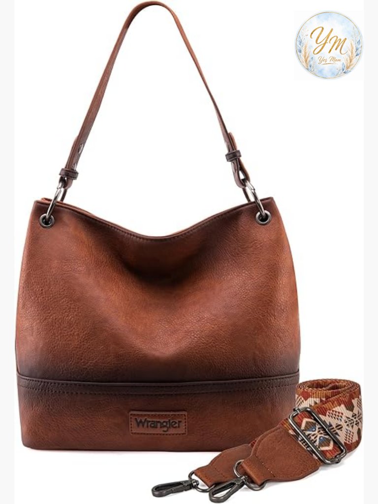 Vegan Leather Hobo Bag Crossbody Shoulder Purse Zip Closure